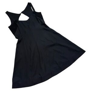 Helmut Lang Little Black Dress Fit and Flare/Skater Draped Twill Size 2 NWOT NEW